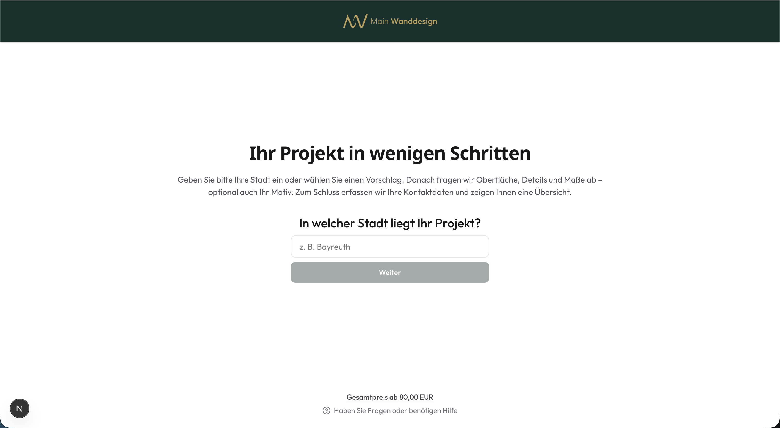 Wanddruck-Leistung online anfragen